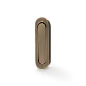 AW991AB - Alexander & Wilks - Radius Sliding Door Edge Pull - Antique Brass