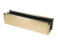Jigsaw™  Contemporary Sleeve Type Letter Plate - 300x75mm, Suits 44-68mm Thick doors - 316 PVD Satin Brass (LP200-PSB)