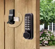 Codelocks CL200 BK MG Light Duty Mechanical Surface Deadbolt Digital Lock - Black Marine Grade