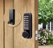 Codelocks CL210 BK MG Light Duty Mechanical Mortice Deadbolt Digital Lock - Black Marine Grade