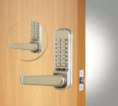 Click Here To Enlarge This Photo Of Codelocks CL410 SS BB Back to Back Medium Duty Mechanical Digital Lock with 60mm Tubular Latch - Stainless Steel