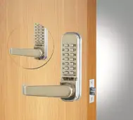 Codelocks CL410 SS BB Back to Back Medium Duty Mechanical Digital Lock with 60mm Tubular Latch - Stainless Steel