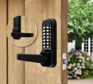 Codelocks CL410 BK MG Medium Duty Mechanical Digital Lock with 60mm Tubular Latch - Black Marine Grade