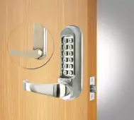 Codelocks CL510 SS Heavy Duty Mechanical Digital Lock with 60mm Tubular Latch - Stainless Steel