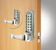 Codelocks CL510 SS BB Back to Back Heavy Duty Mechanical Digital Lock with 60mm Tubular Latch - Stainless Steel