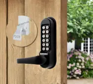 Codelocks CL500 PK BK MG Heavy Duty Mechanical Digital Lock (Front Plate Only for use with Panic Hardware) - Black Marine Grade