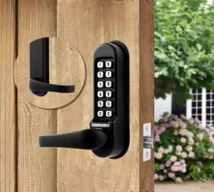 Click Here To Enlarge This Photo Of Codelocks CL510 BK MG Heavy Duty Mechanical Digital Lock with 60mm Tubular Latch - Black Marine Grade