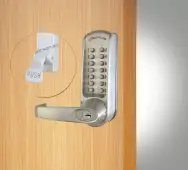 Codelocks CL600 BS PK Heavy Duty Mechanical Digital Lock with Key Override (Front Plate Only for use with Panic Hardware) - Brushed Steel