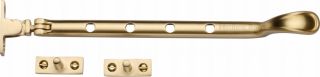 V990 10-SB Heritage Brass Casement Window Stay Spoon Pattern 10" Satin Brass Finish