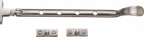 Click Here To Enlarge This Photo Of V990 10-SN Heritage Brass Casement Window Stay Spoon Pattern 10" Satin Nickel Finish