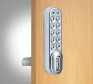 Codelocks KL1000 SG KitLock Classic Electronic Locker/Cabinet Lock (Vertical) - Silver