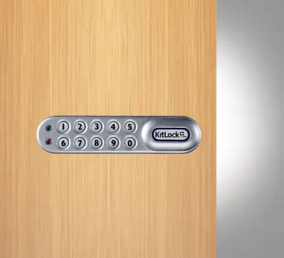 Click Here To Enlarge This Photo Of Codelocks KL1000 SG LH KitLock Classic Electronic Locker/Cabinet Lock (Left Hand) - Silver
