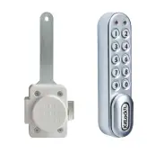 Codelocks KL1000 SG SL KitLock Classic Electronic Locker/Cabinet Lock with Slam Latch - Silver