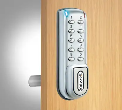 Click Here To Enlarge This Photo Of Codelocks KL1200 SG KitLock Electronic Locker/Cabinet Lock (Vertical) - Silver