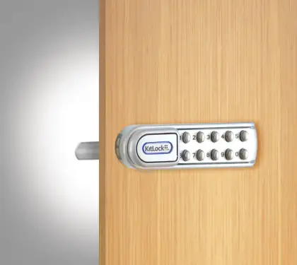 Click Here To Enlarge This Photo Of Codelocks KL1200 SG RH KitLock Electronic Locker/Cabinet Lock (Right Hand) - Silver