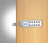 Codelocks KL1200 SG RH KitLock Electronic Locker/Cabinet Lock (Right Hand) - Silver