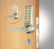 Codelocks CL4020 SS Medium Duty Electronic Digital Lock with Anti-Panic Mortice Lock, Key Override & Code Free Option - Stainless Steel
