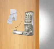 Codelocks CL5000 BS PK Heavy Duty Electronic Digital Lock with Key Override (Front Plate Only for use with Panic Hardware) - Brushed Steel
