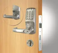 Codelocks CL5020 BS Heavy Duty Electronic Digital Lock with Anti-Panic Mortice Lock, Key Override & Code Free Option - Brushed Steel