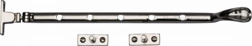 Click Here To Enlarge This Photo Of V990 12-PNF Heritage Brass Casement Window Stay Spoon Pattern 12" Polished Nickel Finish