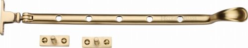 Click Here To Enlarge This Photo Of V990 12-SB Heritage Brass Casement Window Stay Spoon Pattern 12" Satin Brass Finish