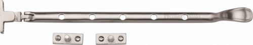 Click Here To Enlarge This Photo Of V990 12-SN Heritage Brass Casement Window Stay Spoon Pattern 12" Satin Nickel Finish