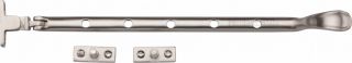 V990 12-SN Heritage Brass Casement Window Stay Spoon Pattern 12" Satin Nickel Finish