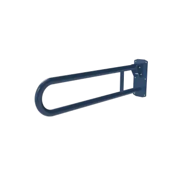 Click Here To Enlarge This Photo Of 211880/DB Fitzroy of London 800mm Lift and Lock Hinged Support Rail (Stainless Steel) with Exposed Fixings - Dark Blue (RAL 5011)