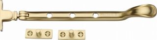 V990 8-SB Heritage Brass Casement Window Stay Spoon Pattern 8" Satin Brass Finish