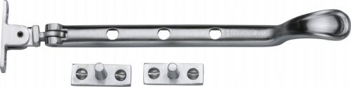 Click Here To Enlarge This Photo Of V990 8-SC Heritage Brass Casement Window Stay Spoon Pattern 8" Satin Chrome Finish