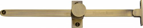 Click Here To Enlarge This Photo Of V991 10-AT Heritage Brass Casement Stay Sliding Design 10" Antique Brass Finish