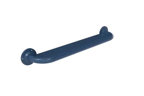 Click Here To Enlarge This Photo Of 240060/DB Fitzroy of London 600mm x 32mm (dia) Anti Ligature Grab Rail (Stainless Steel) with Exposed Fixings - Dark Blue (RAL 5011)