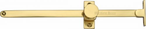 Click Here To Enlarge This Photo Of V991 10-PB Heritage Brass Casement Stay Sliding Design 10" Polished Brass Finish