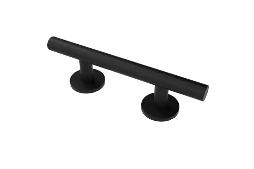 Click Here To Enlarge This Photo Of 311435/MB Fitzroy of London 355mm Luxury Straight Grab Rail (Stainless Steel) with Concealed Fixings - Matt Black (RAL 9005)