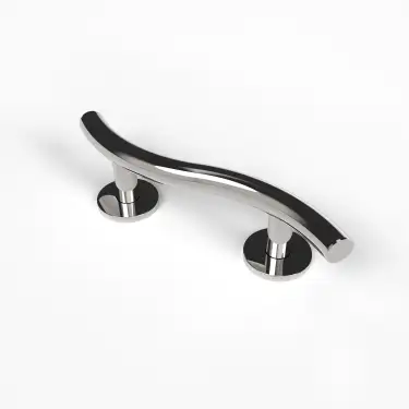 Click Here To Enlarge This Photo Of 311635/SP Fitzroy of London 355mm Luxury Curved Grab Rail (Stainless Steel) with Concealed Fixings - Polished