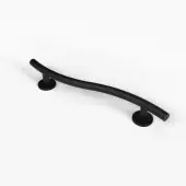 311662/MB Fitzroy of London 620mm Luxury Curved Grab Rail (Stainless Steel) with Concealed Fixings - Matt Black (RAL 9005)