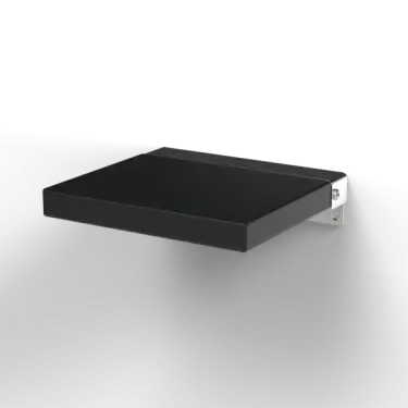 Click Here To Enlarge This Photo Of 330002/BL Fitzroy of London Contemporary Compact Square Shower Seat with Black Pads