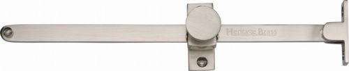 Click Here To Enlarge This Photo Of V991 10-SN Heritage Brass Casement Stay Sliding Design 10" Satin Nickel Finish