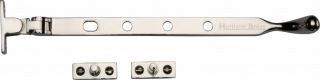 V992 10-PNF Heritage Brass Casement Window Stay Ball Design 10" Polished Nickel Finish