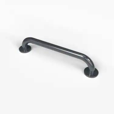 Click Here To Enlarge This Photo Of G1835C/DG Fitzroy of London 455mm x 35mm Round Flange Grab Rail (Mild Steel) with Concealed Fixings - Dark Grey (RAL 7016)