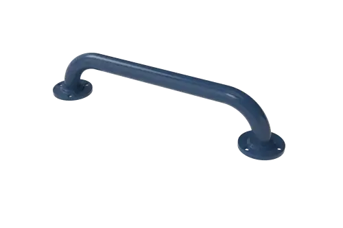 Click Here To Enlarge This Photo Of GR-18/35/DB Fitzroy of London 455mm x 35mm Round Flange Grab Rail (Mild Steel) with Exposed Fixings - Dark Blue (RAL 5011)