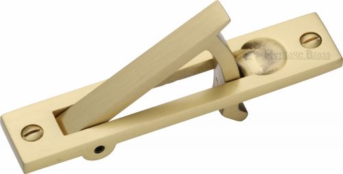 Click Here To Enlarge This Photo Of C1165-SB Heritage Brass Pocket Door Edge Pull Satin Brass Finish
