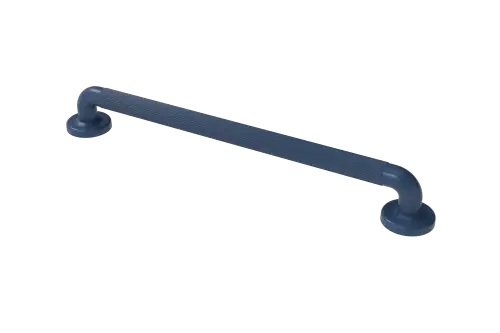 Click Here To Enlarge This Photo Of PFGB-24/DB Fitzroy of London 600mm x 36mm (dia) Plastic Fluted Grab Rail with Concealed Fixings - Dark Blue (RAL 5011)