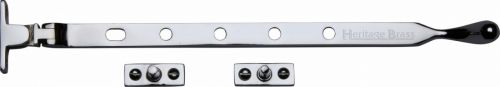 Click Here To Enlarge This Photo Of V992 12-PC Heritage Brass Casement Window Stay Ball Design 12" Polished Chrome Finish