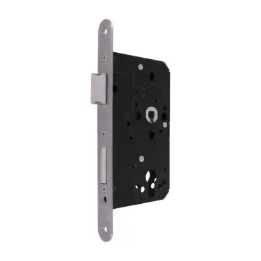 Click Here To Enlarge This Photo Of AR910-R-60-SSS Hoppe Arrone DIN Mortice Sashlock Case Radius Forend (60mm Backset) - Satin Stainless Steel (87107856)
