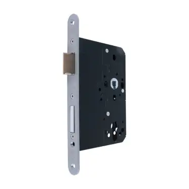 Click Here To Enlarge This Photo Of AR910-R-80-SSS Hoppe Arrone DIN Mortice Sashlock Case Radius Forend (80mm Backset) - Satin Stainless Steel (87117078)