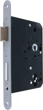 Click Here To Enlarge This Photo Of AR910-R-80-SSS Hoppe Arrone DIN Mortice Sashlock Case Radius Forend (80mm Backset) - Satin Stainless Steel (87117078)