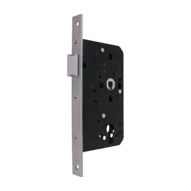Click Here To Enlarge This Photo Of AR911-S-60-SSS Hoppe Arrone DIN Mortice Latch Square Forend (60mm Backset) - Satin Stainless Steel (87107859)