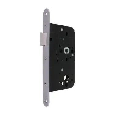 Click Here To Enlarge This Photo Of AR911-R-60-SSS Hoppe Arrone DIN Mortice Latch Radius Forend (60mm Backset) - Satin Stainless Steel (87107862)