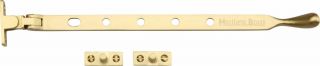 V992 12-SB Heritage Brass Casement Window Stay Ball Design 12" Satin Brass Finish
